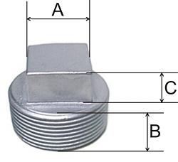 PLUG (BUJÃO) COM CABEÇA QUADRADA - HPC