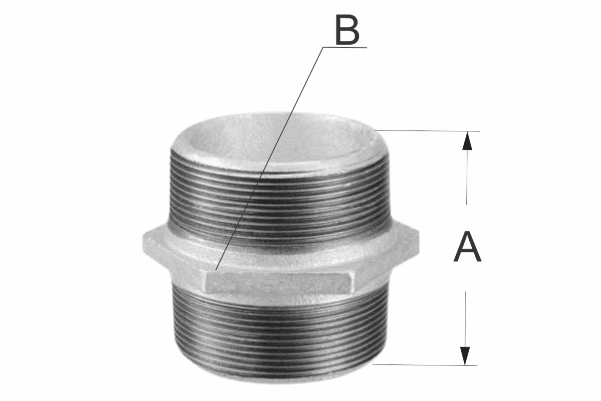 NIPLE DUPLO SEXTAVADO - HND